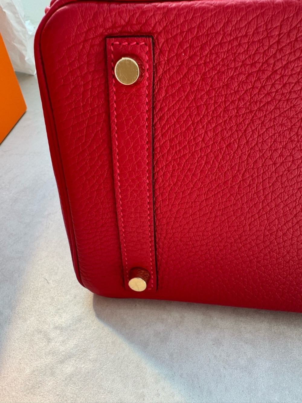 Hermès Red Birkin 30, Clemence - Picture 12 of 16